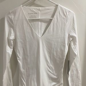 Everlane Long sleeve V-Neck Bodysuit (Thong)